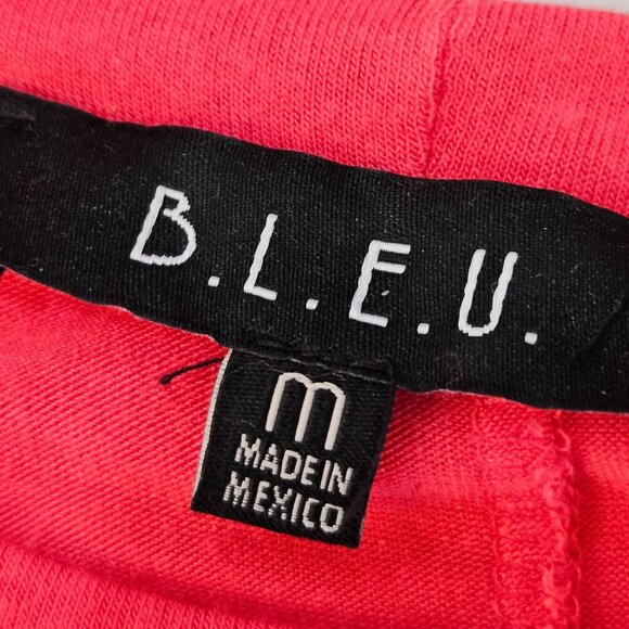 Sleeveless B.L.E.U. Red Tunic Top Medium Rhinestone Accents - Picture 4 of 7
